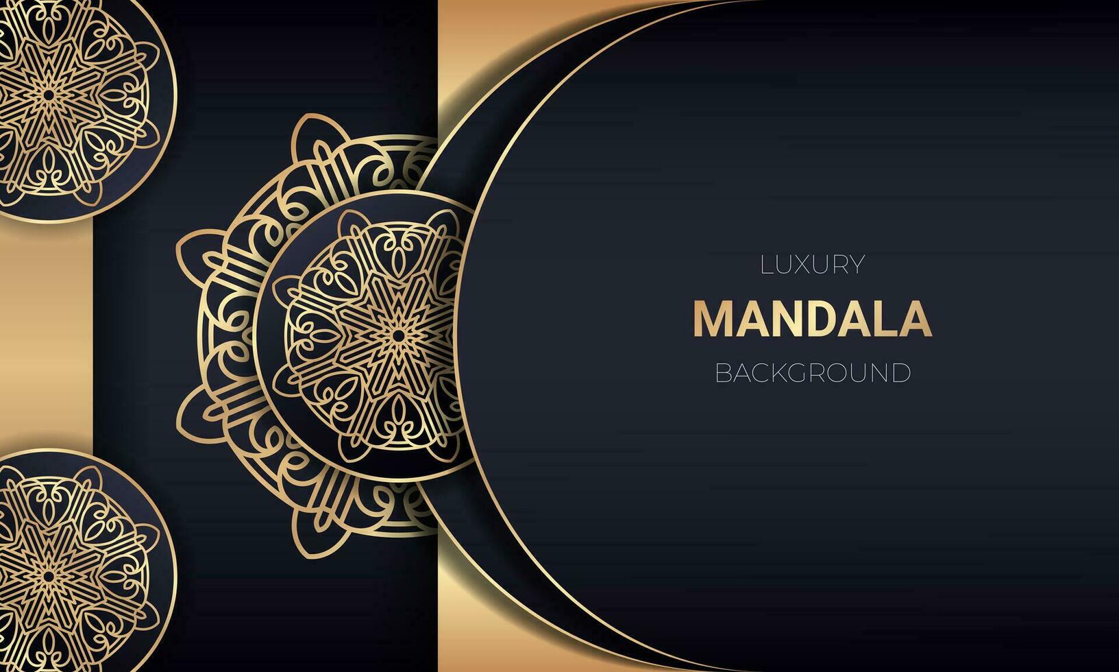 luxe mandala achtergrond ontwerp met gouden kleur. - vector. vector