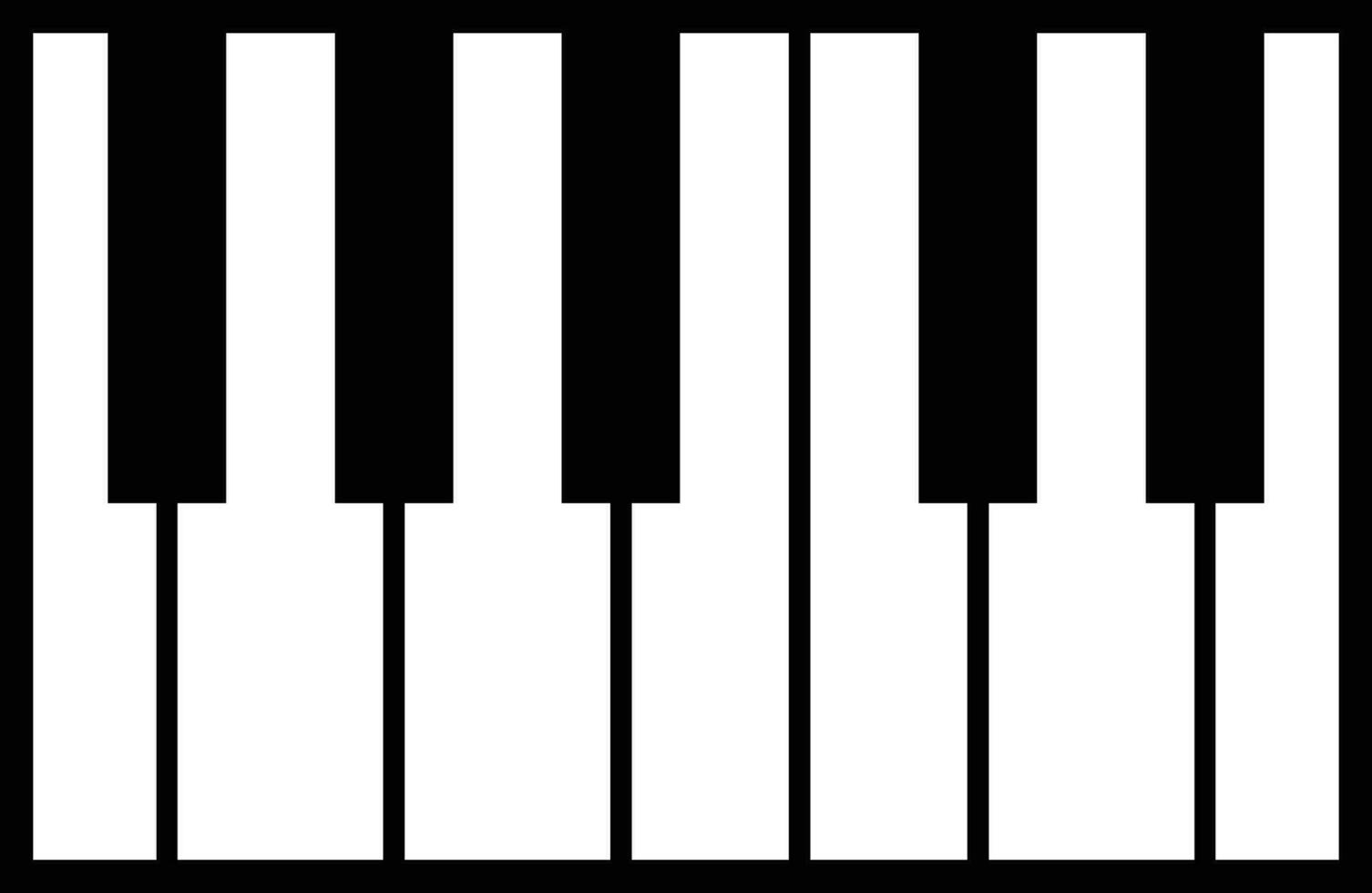 piano sleutels, muziek- instrument icoon vector