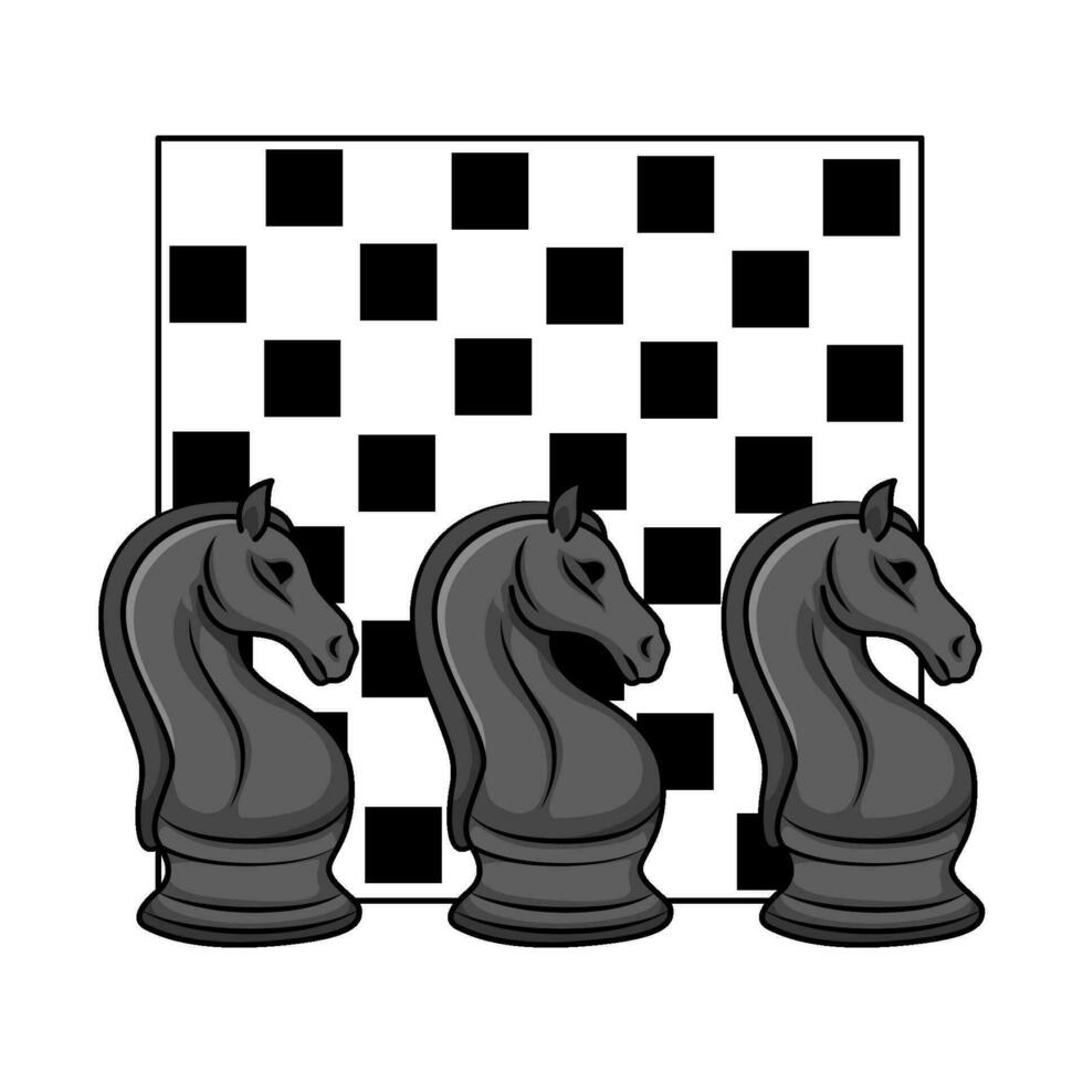 ridder met schaak bord illustratie vector