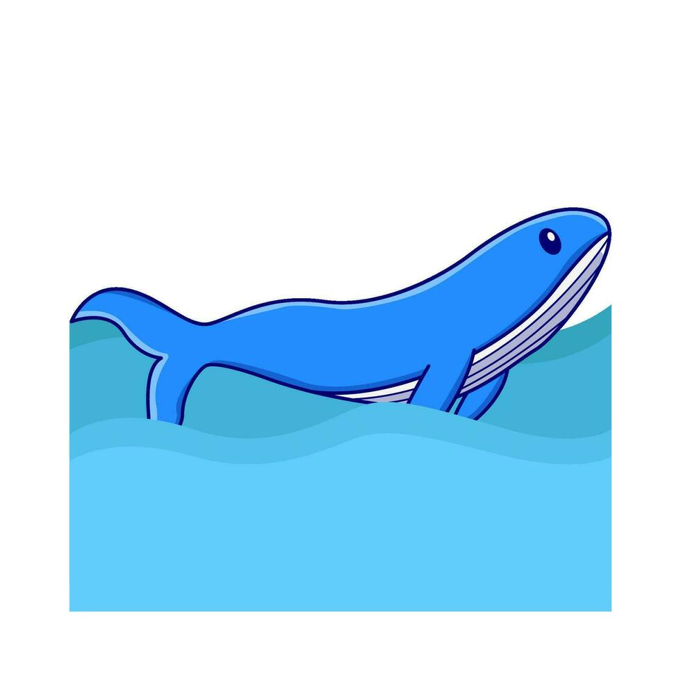 walvis in zwemmen zwembad illustratie vector