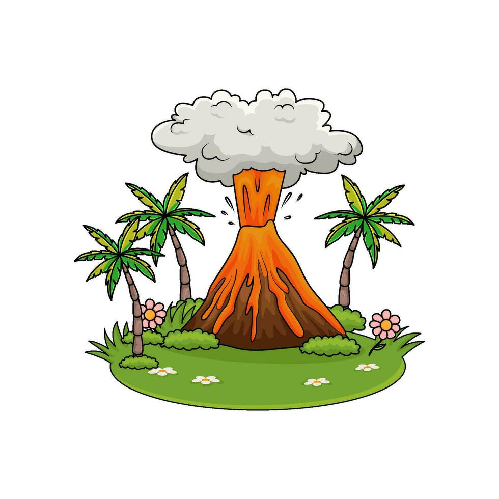uitbarsting in Woud illustratie vector