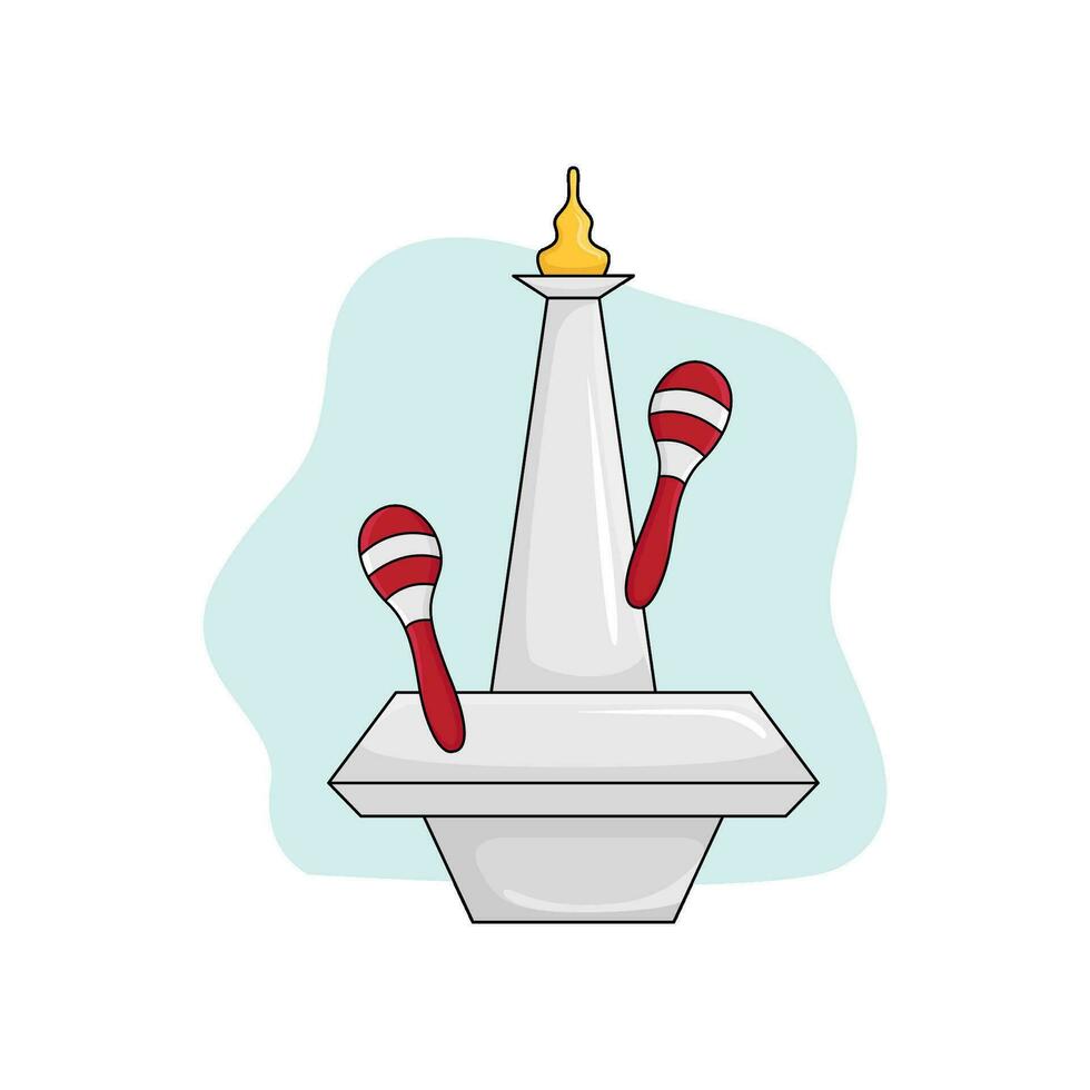 monas met maracas illustratie vector