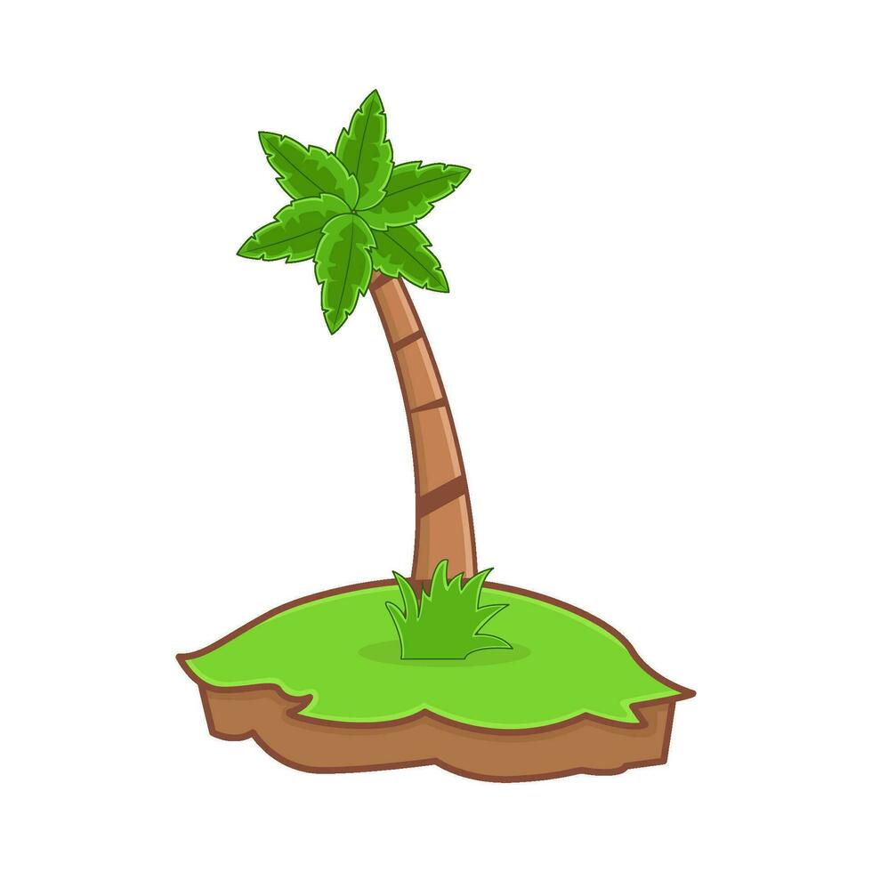 palm boom in tuin groen illustratie vector