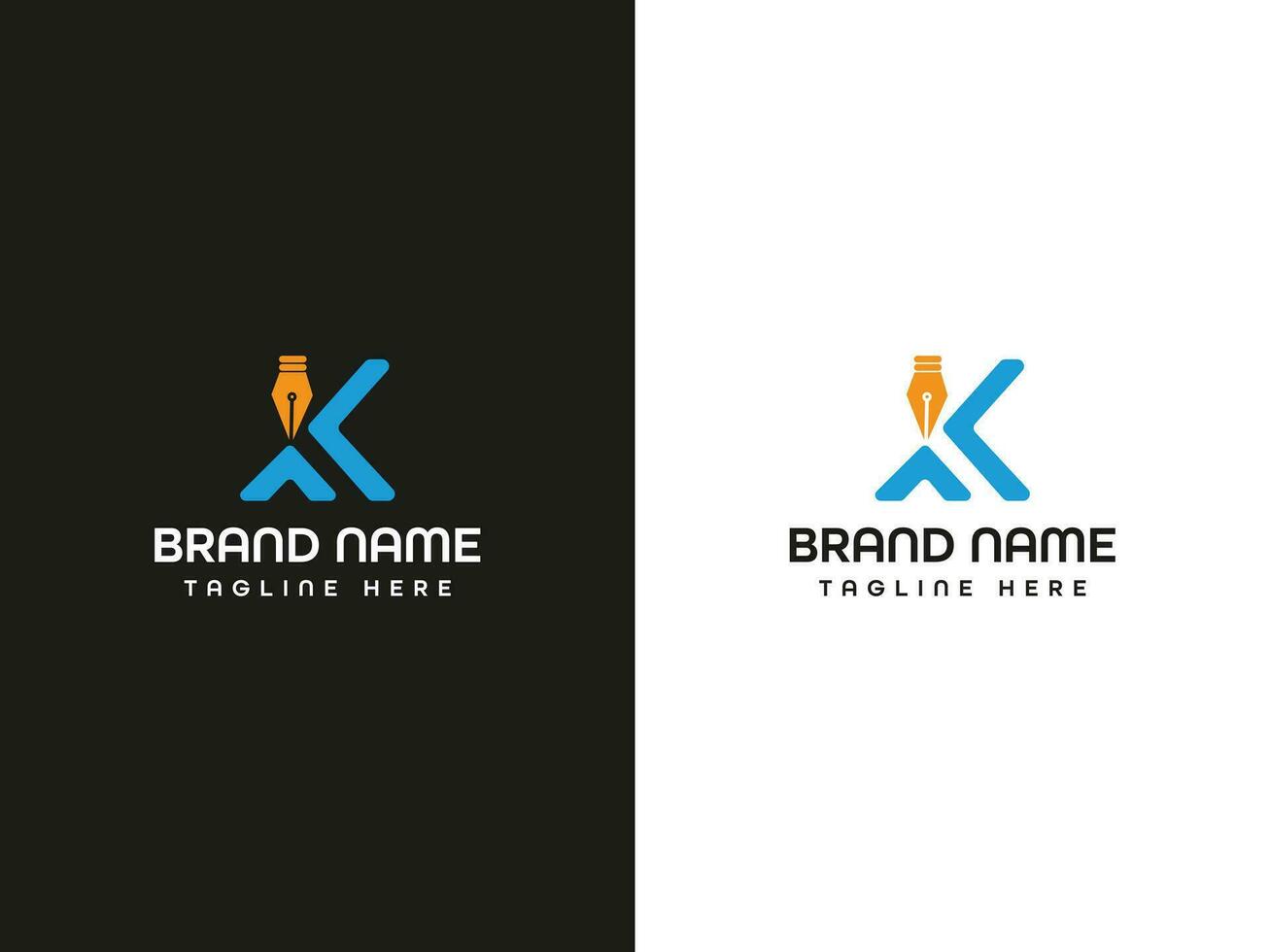 brief pen logo ontwerp vector