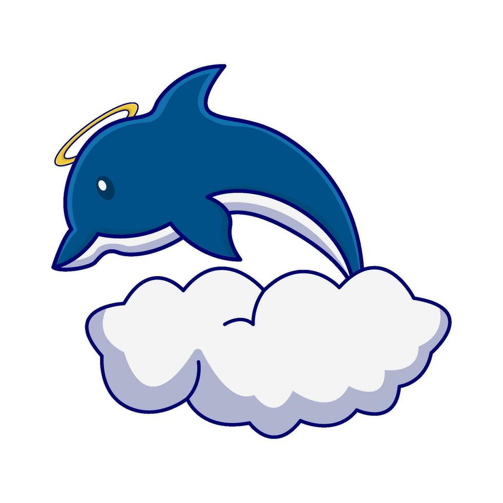 walvis engel in wolk illustratie vector