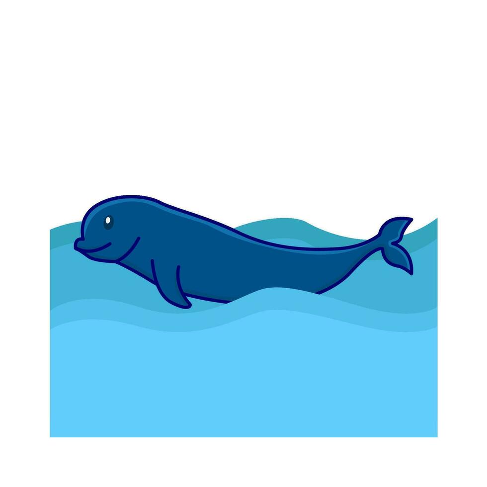 walvis in zwemmen zwembad illustratie vector