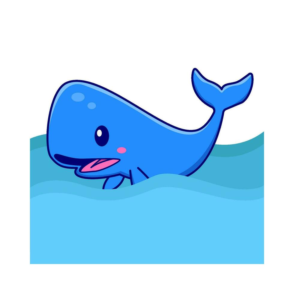 walvis in zwemmen zwembad illustratie vector