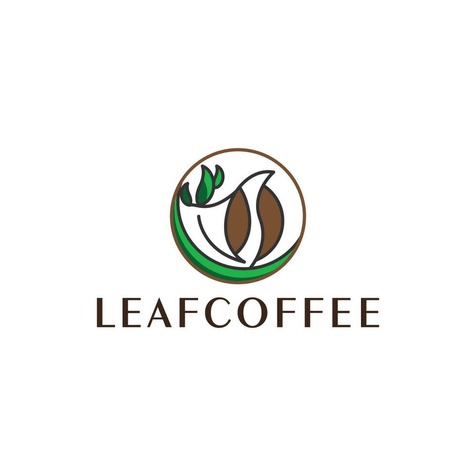 vintage lijntekeningen koffie logo sjabloon vector