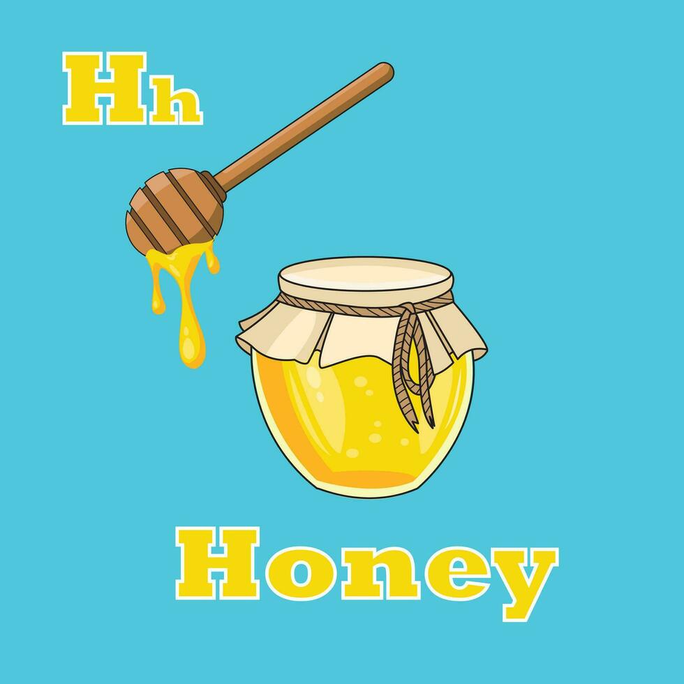 vector illustratie van flashcards alfabet honing voor aan het leren