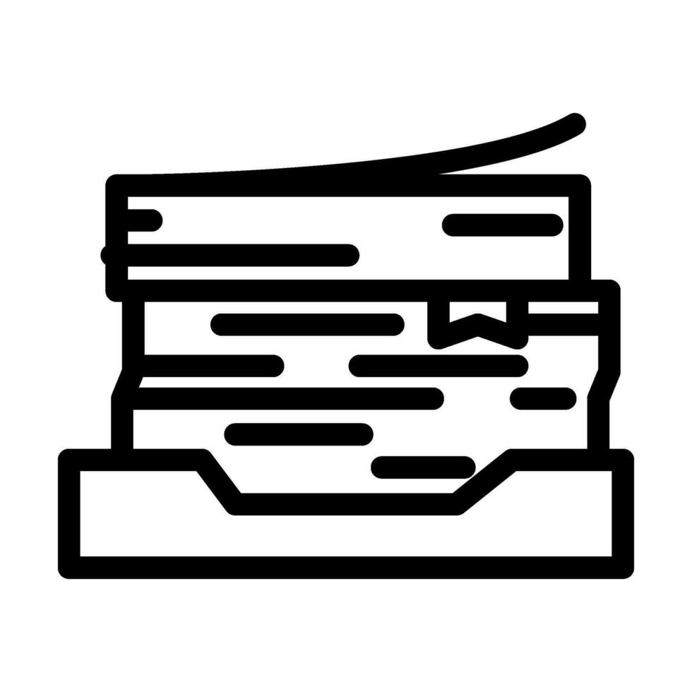 document stack lijst lijn icoon vector illustratie