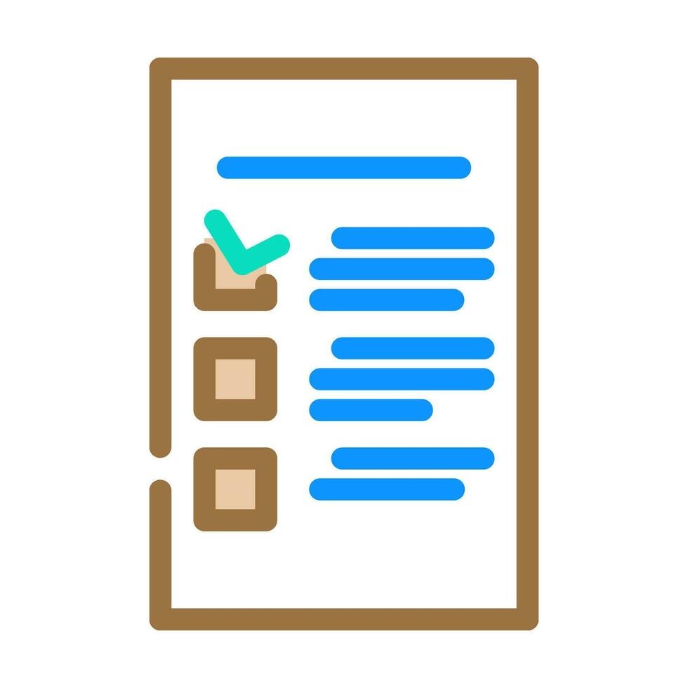 checklist lijst kleur icoon vector illustratie