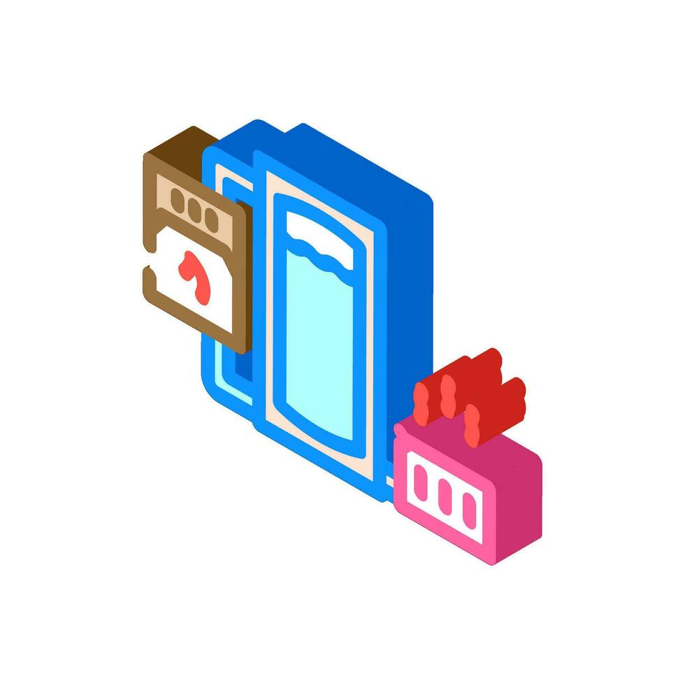 verwarming systeem biomassa energie isometrische icoon vector illustratie