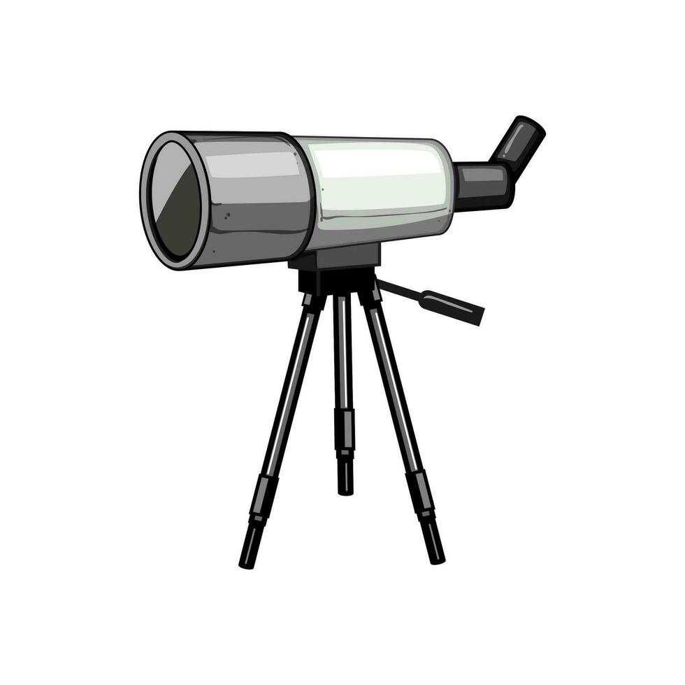 kosmos telescoop tekenfilm vector illustratie