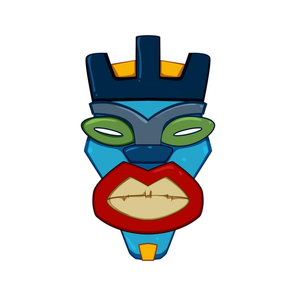 polynesisch tiki masker tekenfilm vector illustratie