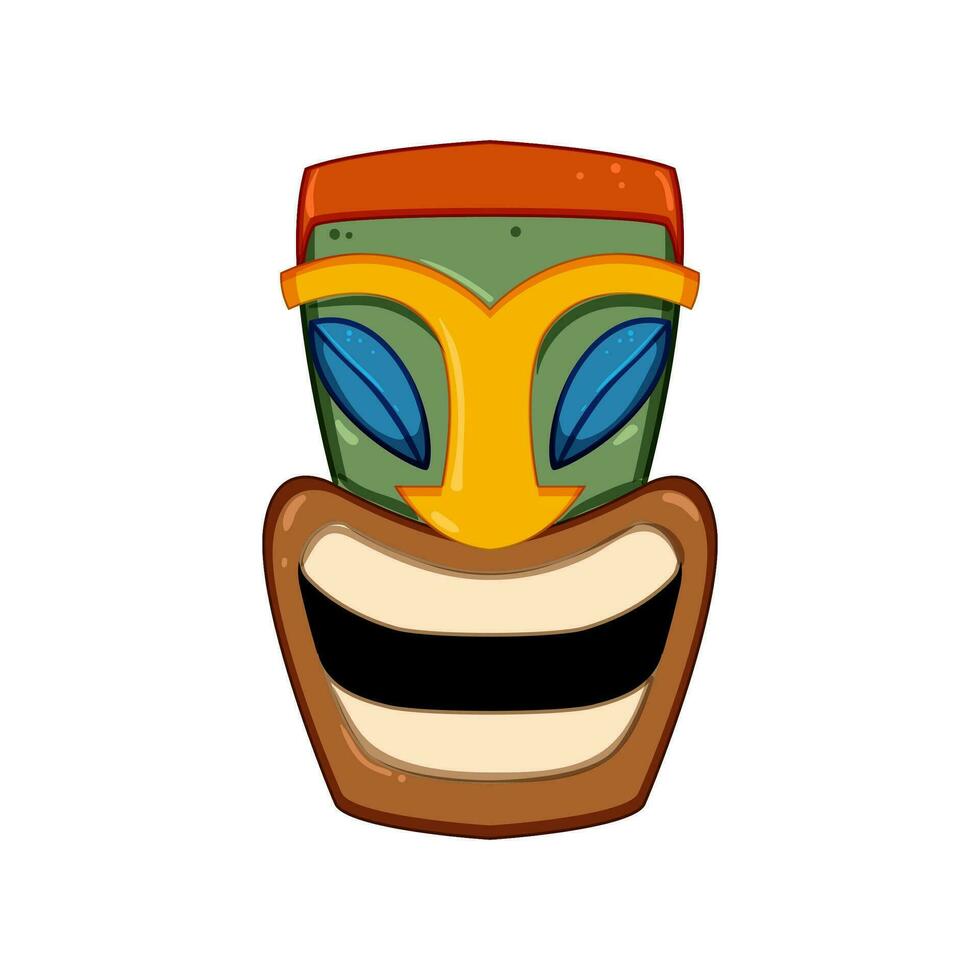 Hawaii tiki masker tekenfilm vector illustratie