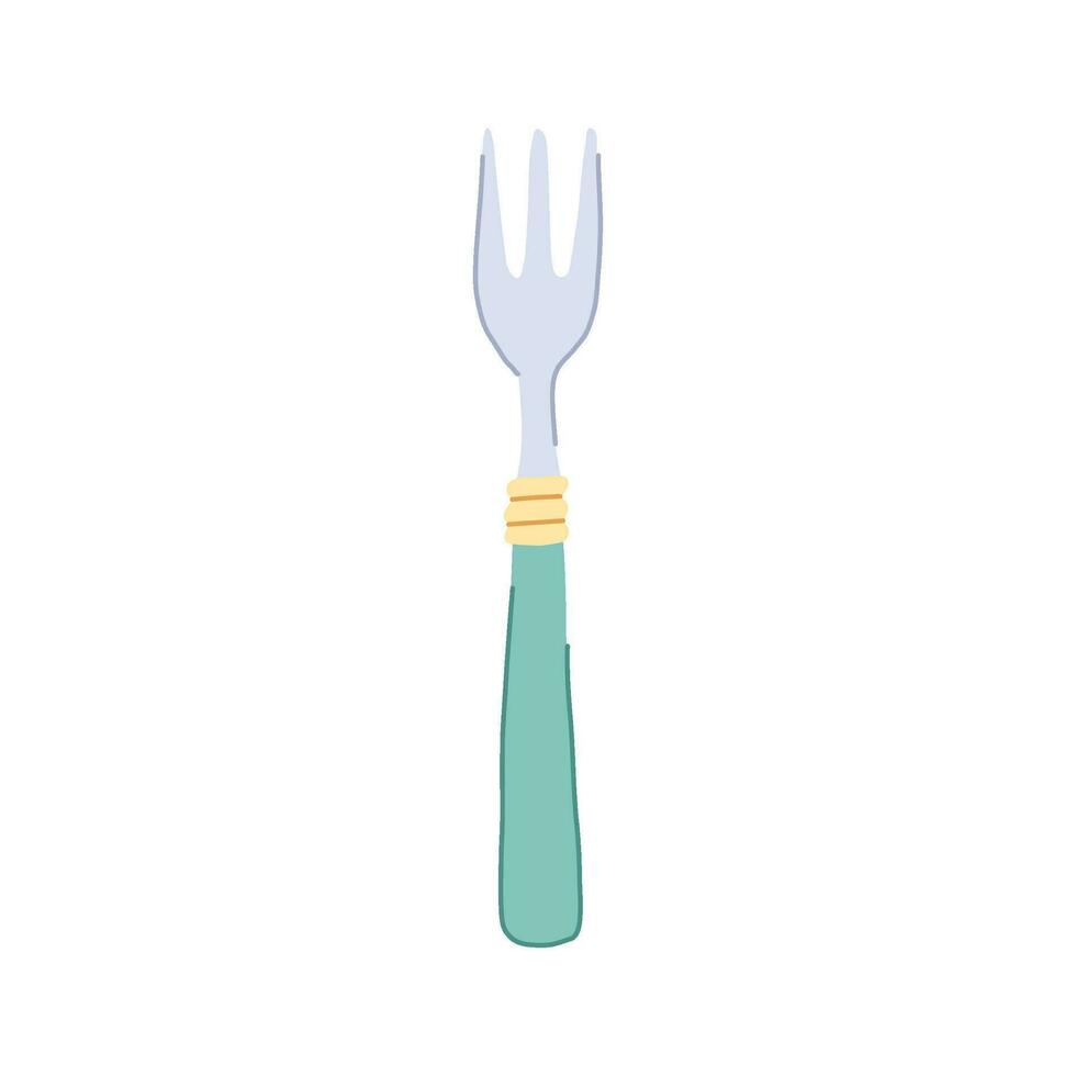 keuken vork tekenfilm vector illustratie