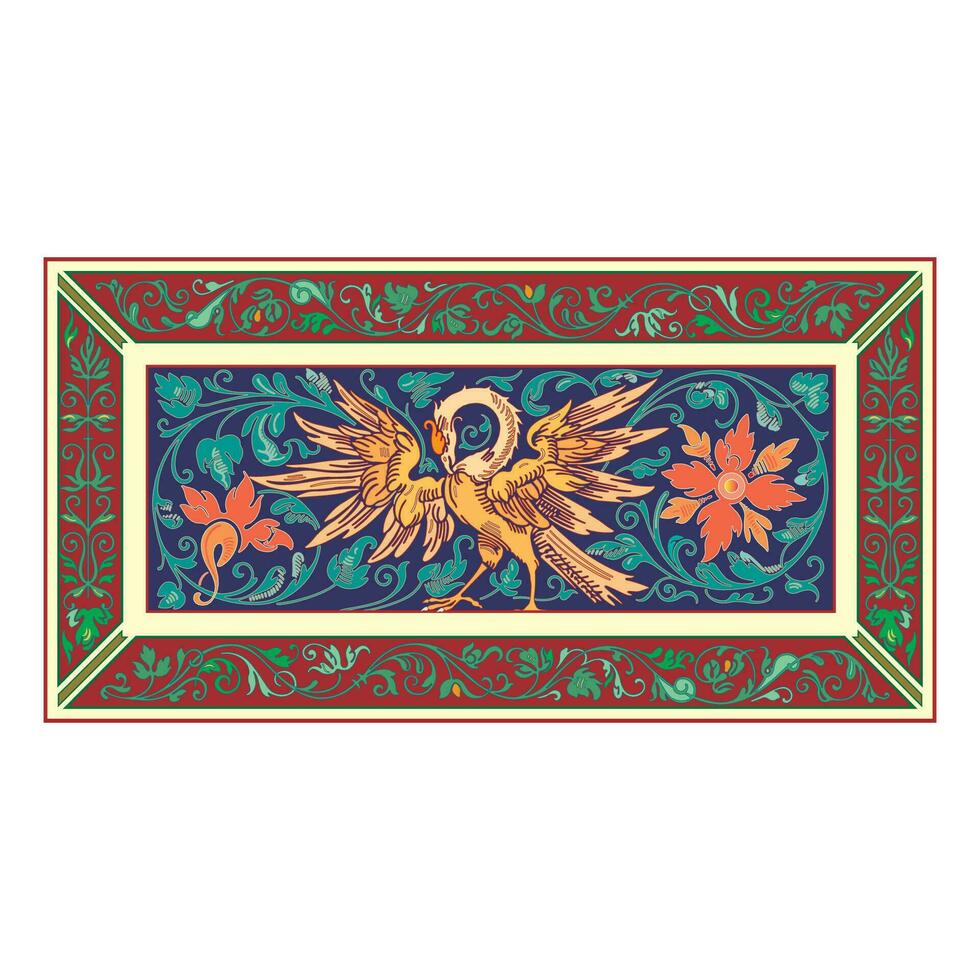 wijnoogst retro bloemen kalligrafische kunst decoratief elementen schetsen reeks met bloemen en vogel geïsoleerd vector