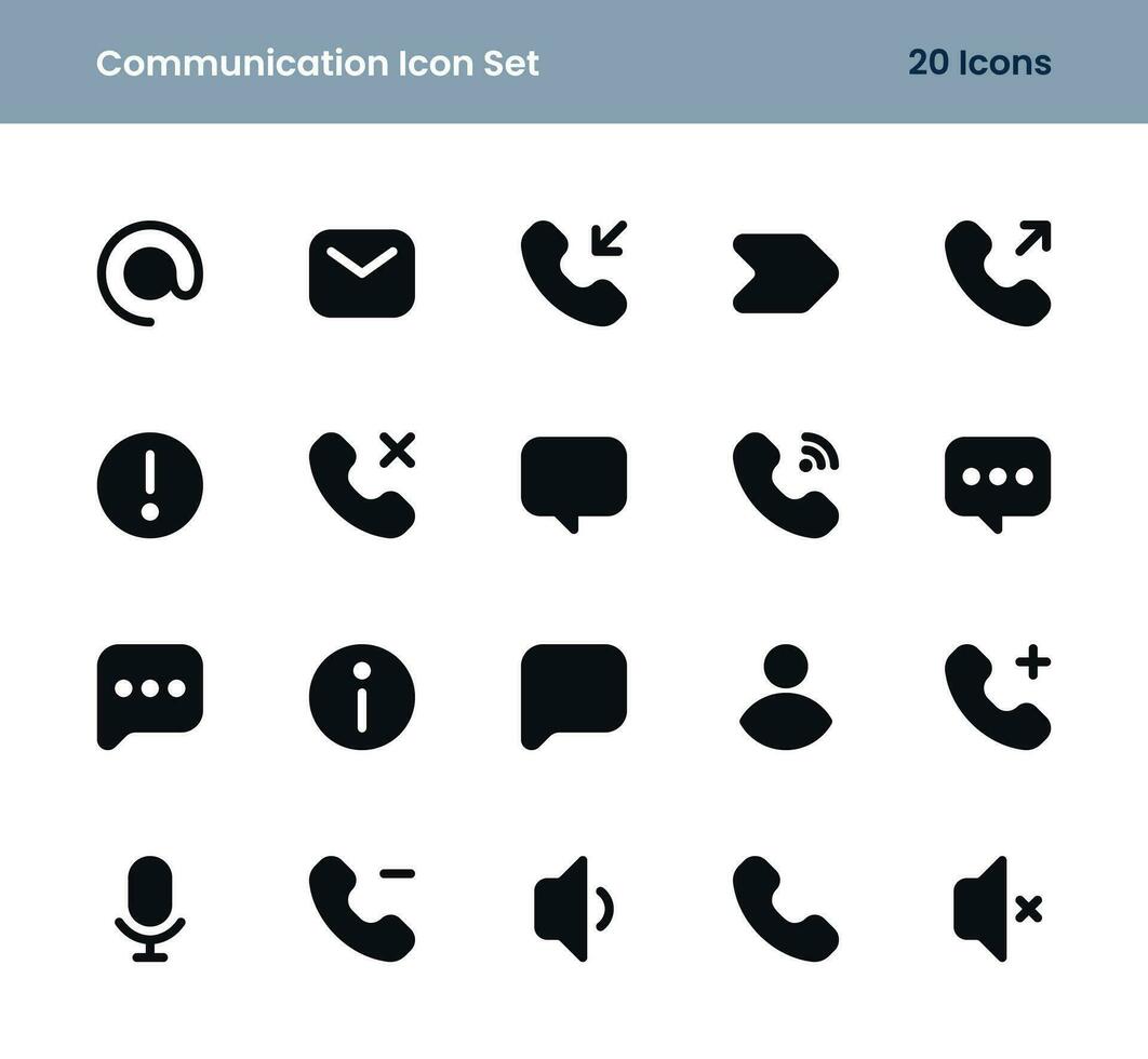 communicatie pictogrammen reeks - contacten, berichten, en netwerken vector pictogrammen