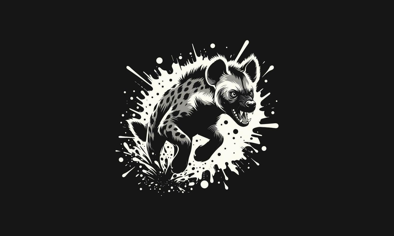 hyena boos plons vector illustratie artwork ontwerp