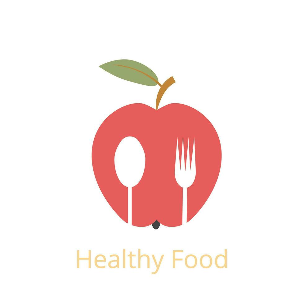 gezond aan het eten logo. website logo. gezond levensstijl concept. kleurrijk vector illustratie