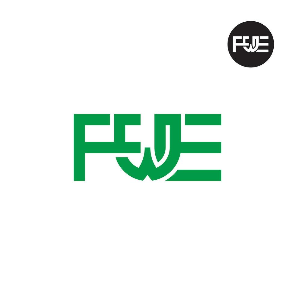 brief fwe monogram logo ontwerp vector