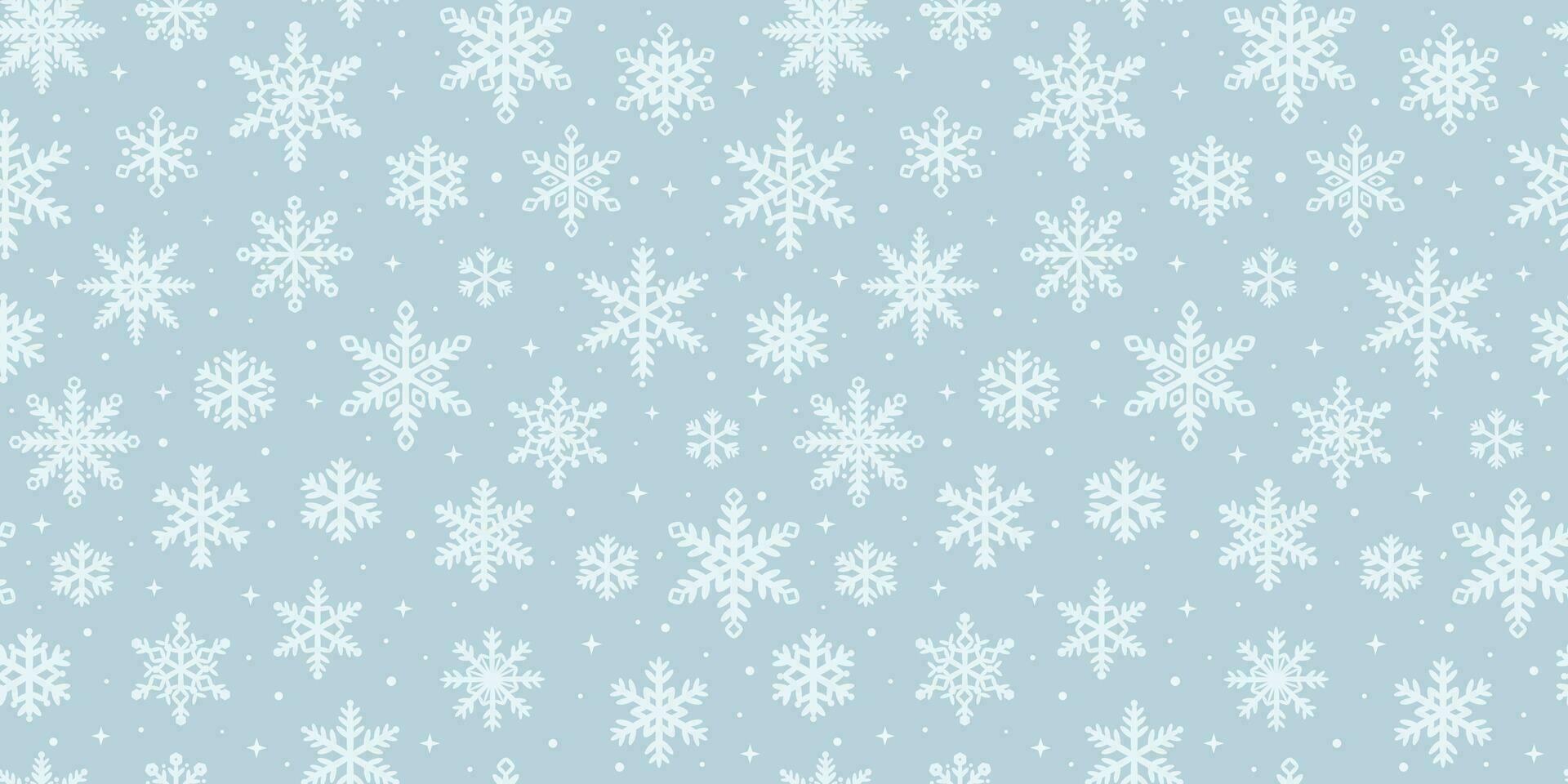 licht blauw sneeuwvlok vector patroon achtergrond, elegant winter behang ontwerp