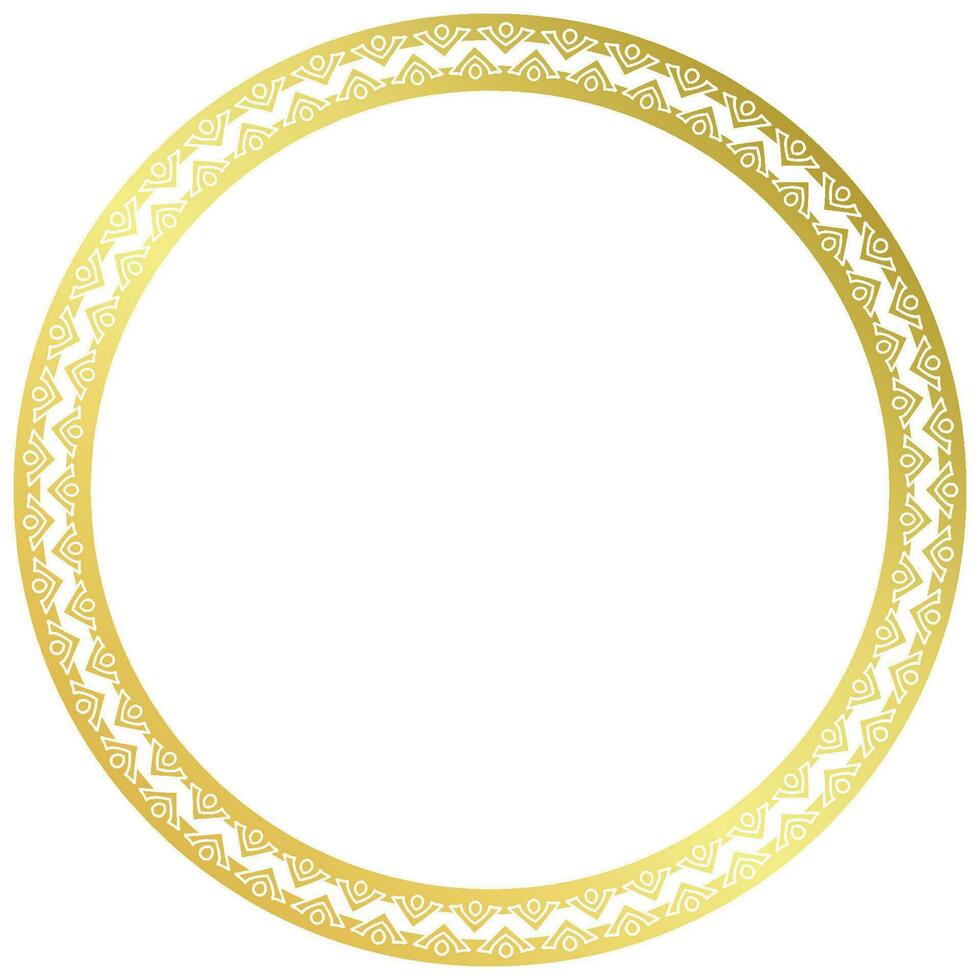 goud kader cirkel patroon voor medailles en prijzen vector