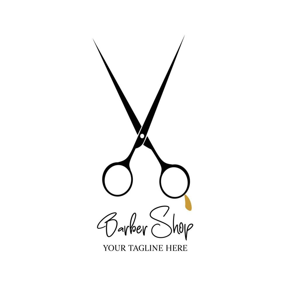 vector vector kapper winkel bedrijf kaart en Mannen salon of kapper winkel logo zwart en wit