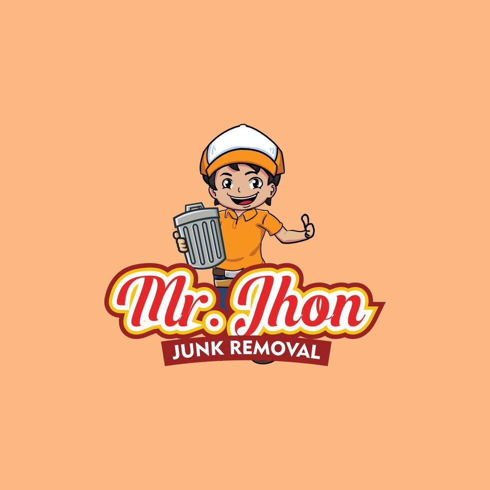 rommel verwijdering logo ontwerp vector