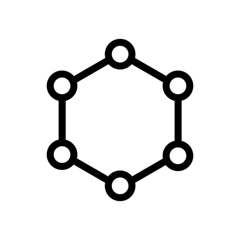 molecuul icoon vector. chemie illustratie teken. wetenschappelijk symbool. chemisch obligaties logo. vector