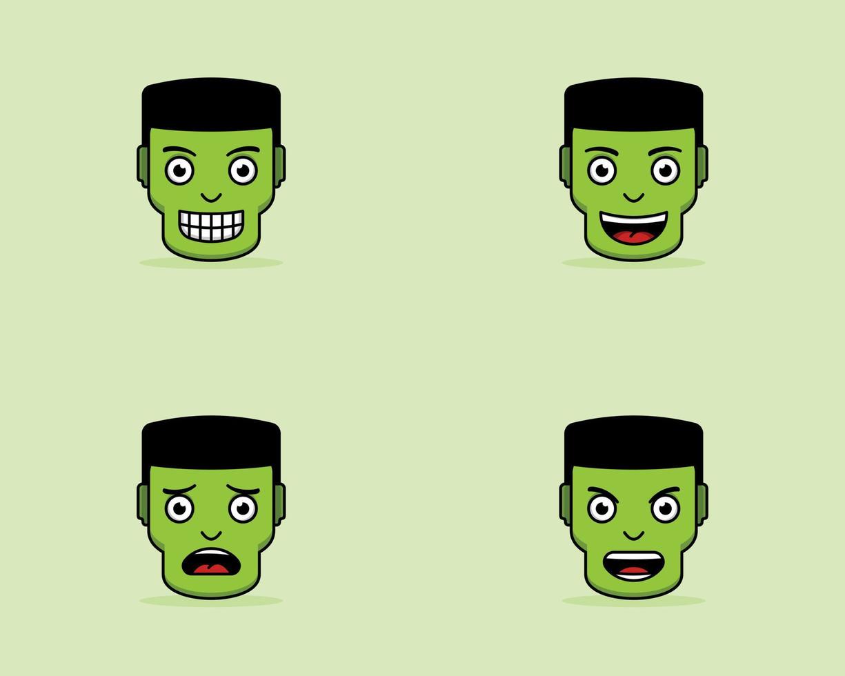 zombie karakter cartoon gezicht vector