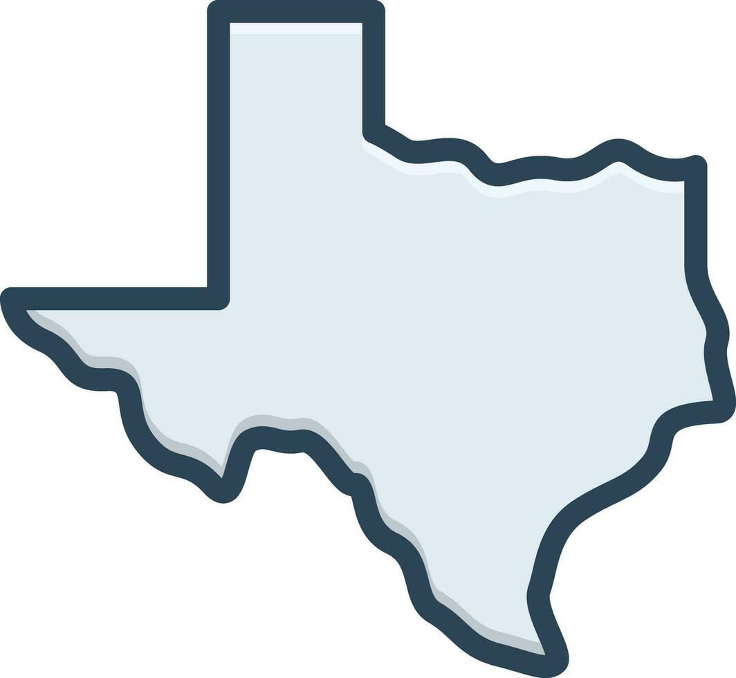 kleur icoon voor Texas vector