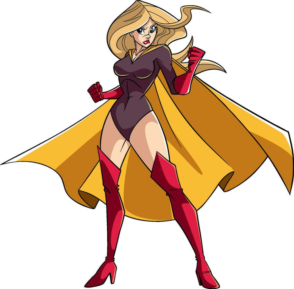 superheldin strijd mode vector