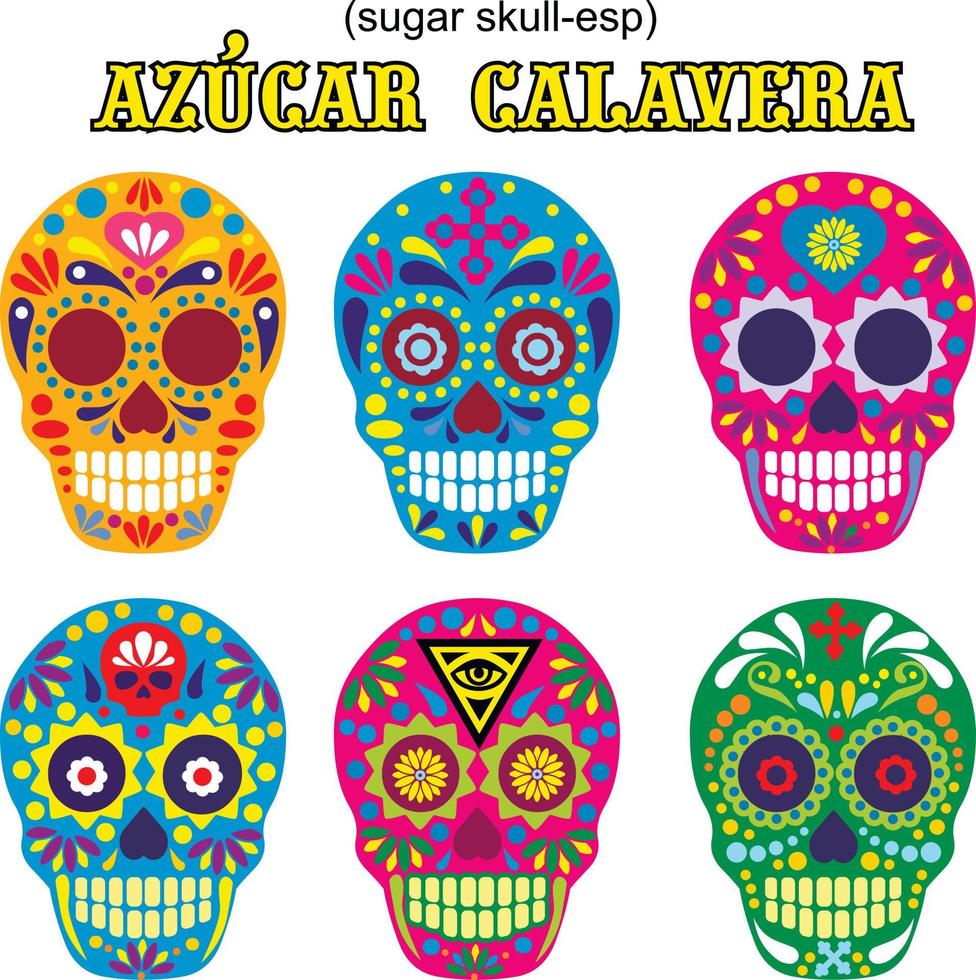 heilige dood, dag van de doden, Mexicaanse suikerschedel, grunge vintage ontwerpt-shirts vector