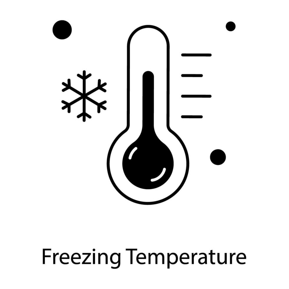 controleren uit deze lijn stijl icoon van bevriezing temperatuur vector