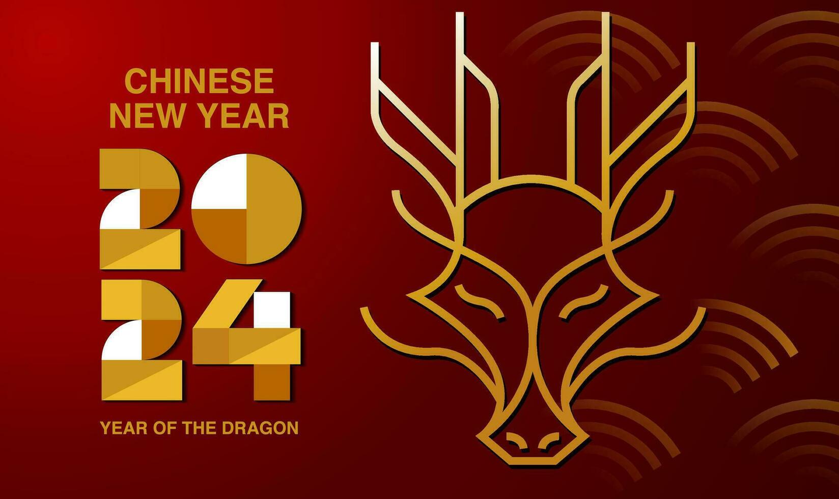 maan- nieuw jaar, Chinese nieuw jaar 2024 , jaar van de draak vector