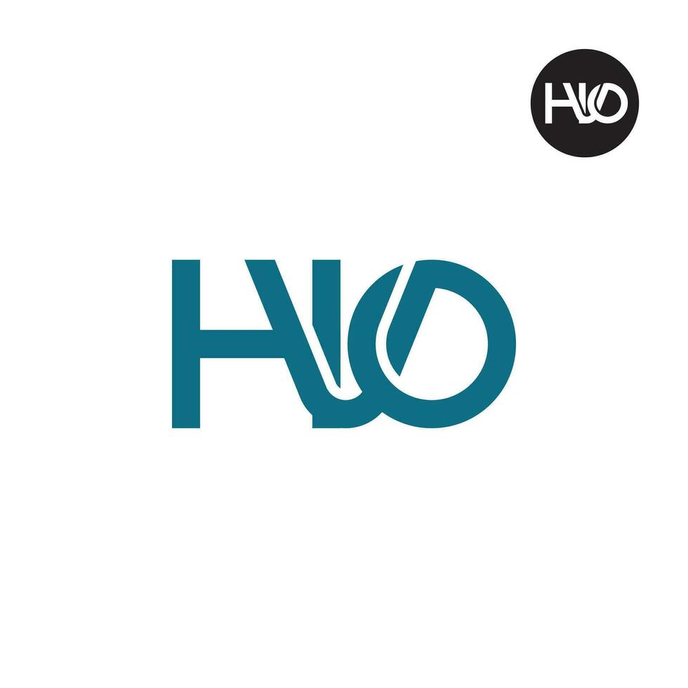 brief hvo monogram logo ontwerp vector