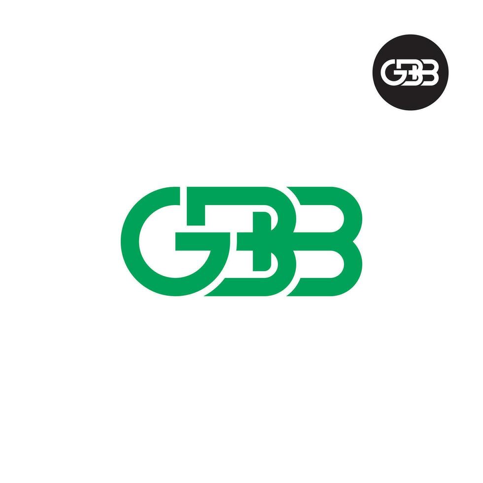 brief gbb monogram logo ontwerp vector