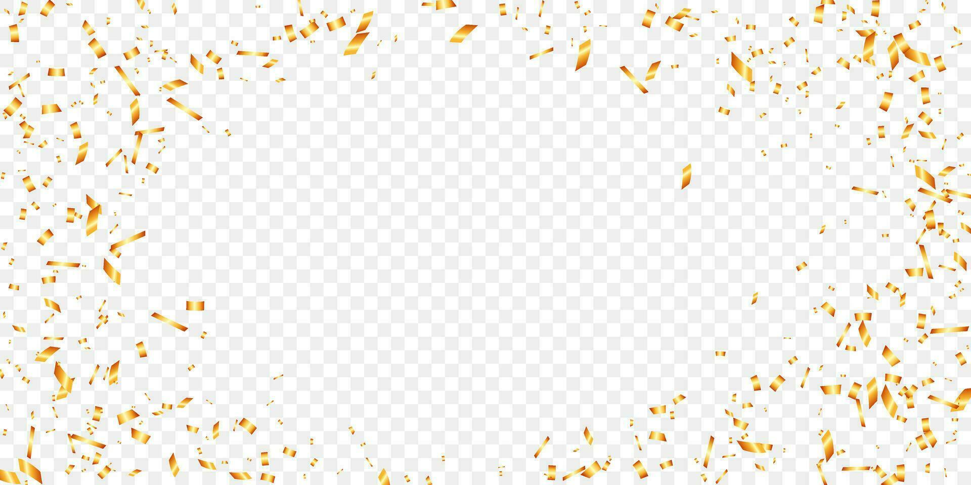 goud confetti luxe kader cirkel feestelijk partij, vakantie, casino, verjaardag en felicitatie vector