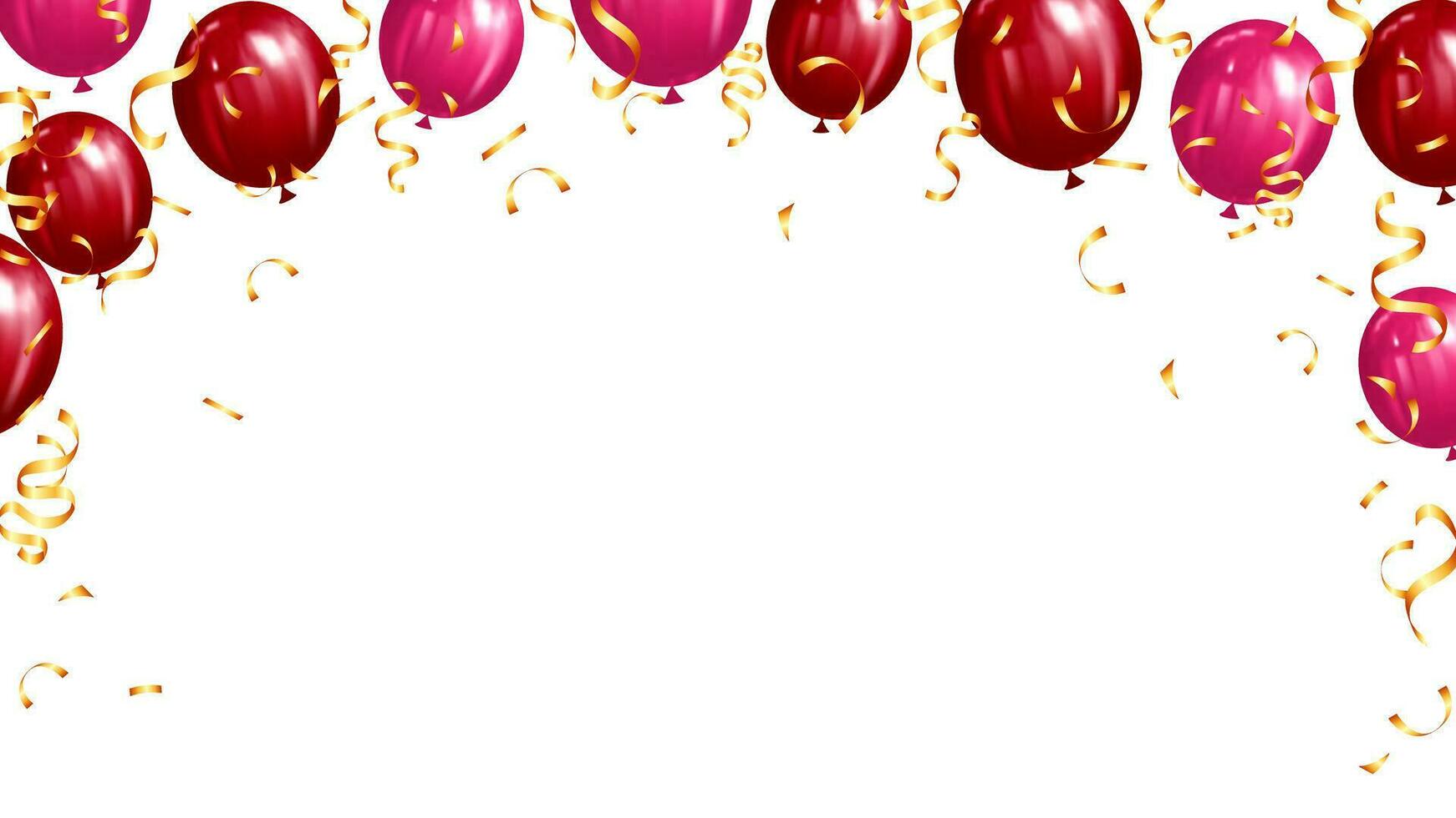 ballonnen rood viering kader banier voor viering, verjaardag, evenement en vakantie vector