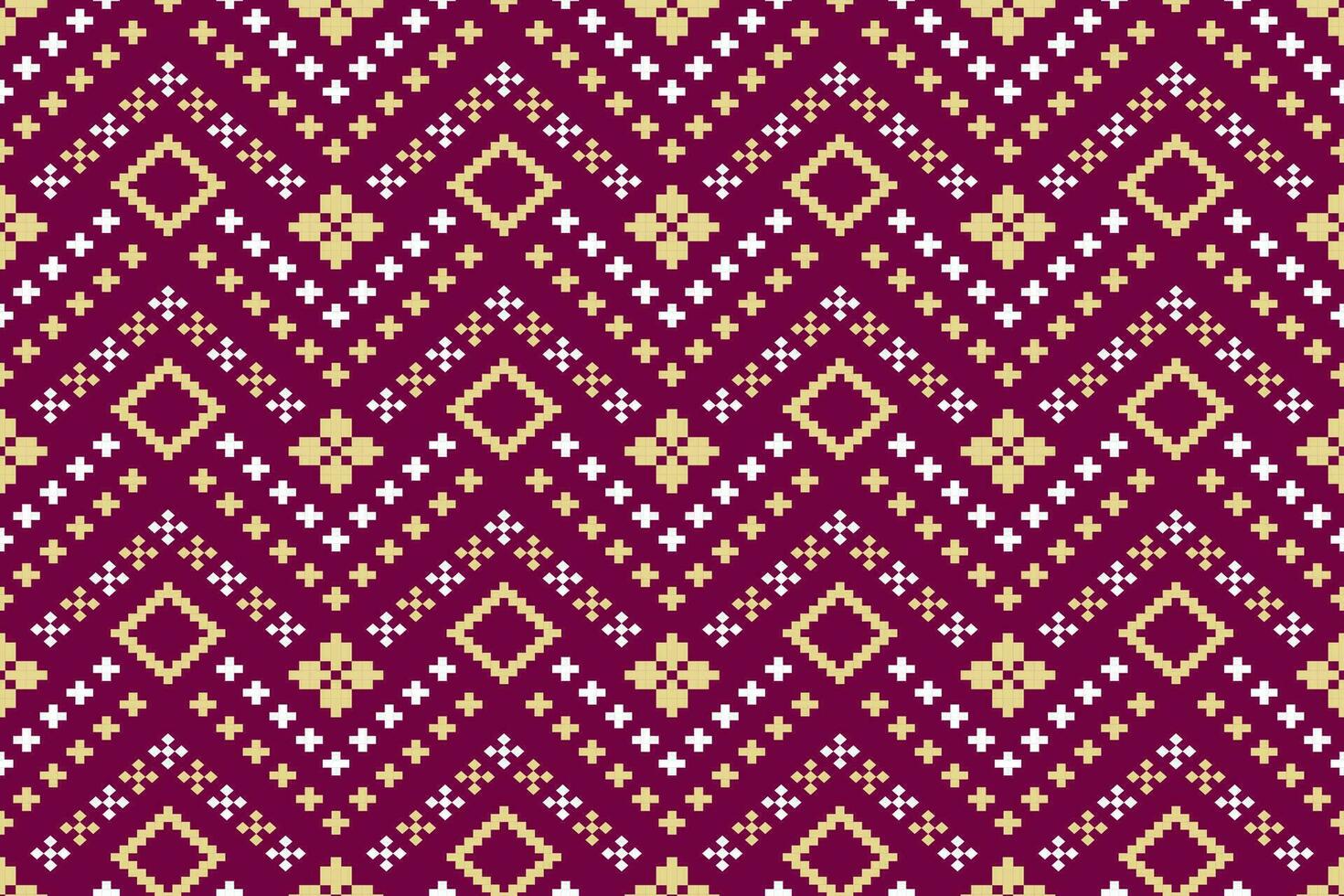 roze kruis steek kleurrijk meetkundig traditioneel etnisch patroon ikat naadloos patroon grens abstract ontwerp voor kleding stof afdrukken kleding jurk tapijt gordijnen en sarong aztec Afrikaanse Indisch Indonesisch vector
