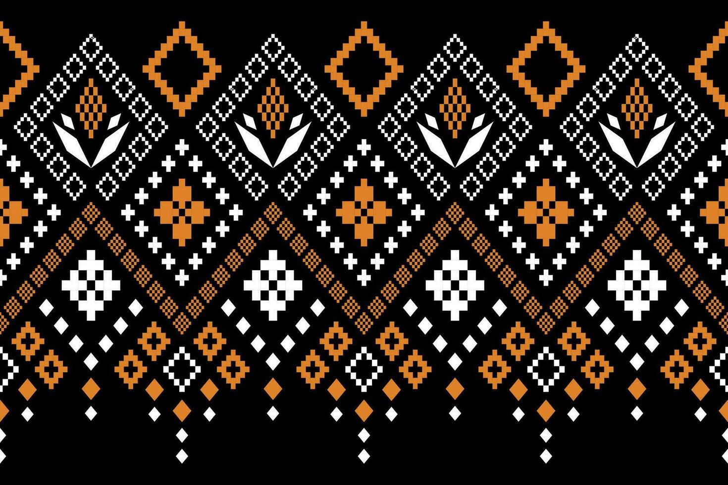 natuur jaargangen kruis steek traditioneel etnisch patroon paisley bloem ikat achtergrond abstract aztec Afrikaanse Indonesisch Indisch naadloos patroon voor kleding stof afdrukken kleding jurk tapijt gordijnen en sarong vector