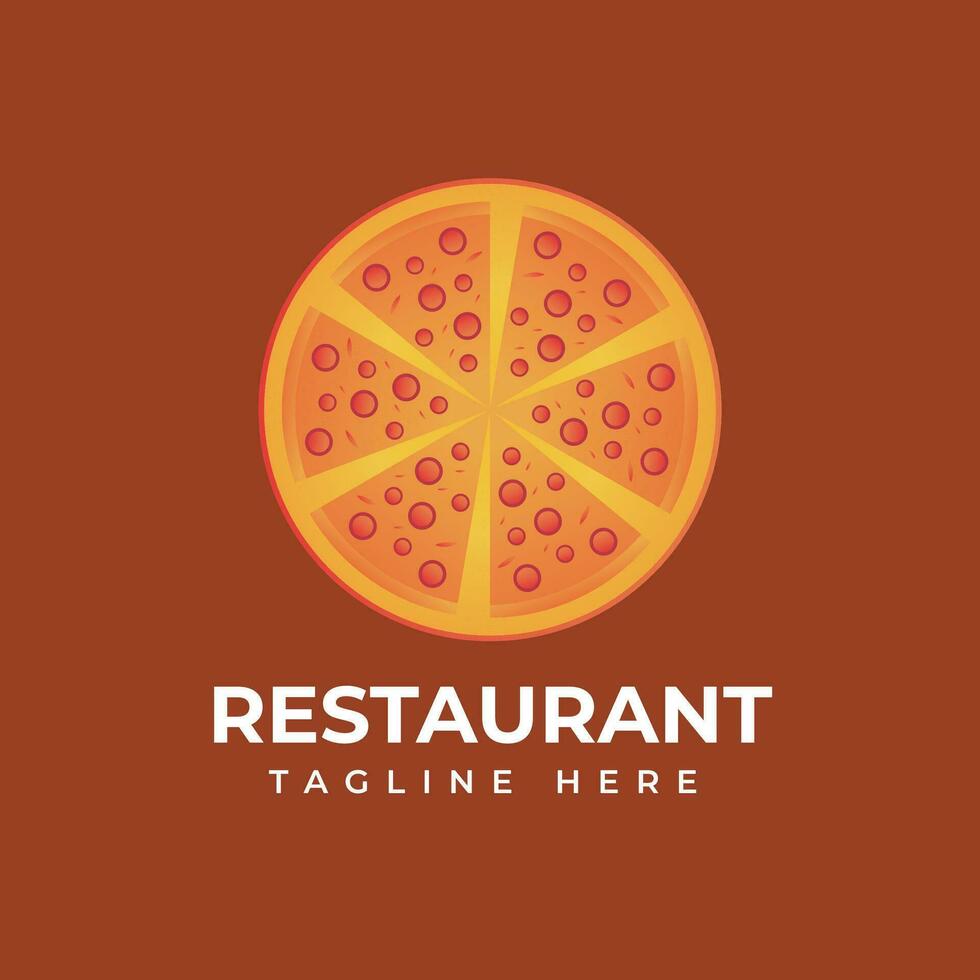 restaurant voedsel chef pizza vector logo sjabloon illustratie