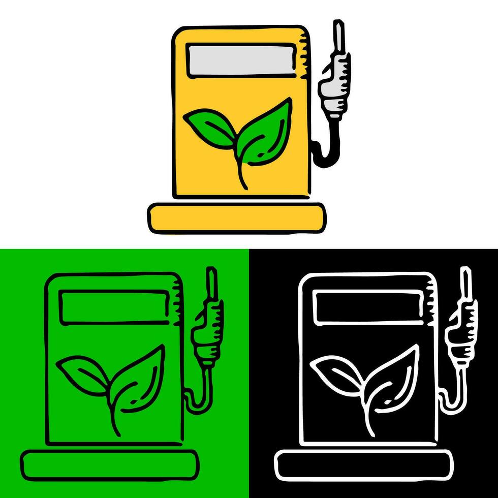 milieu illustratie concept met milieuvriendelijk vriendelijk poms en planten, welke kan worden gebruikt voor pictogrammen, logos of symbolen in vlak ontwerp stijl vector