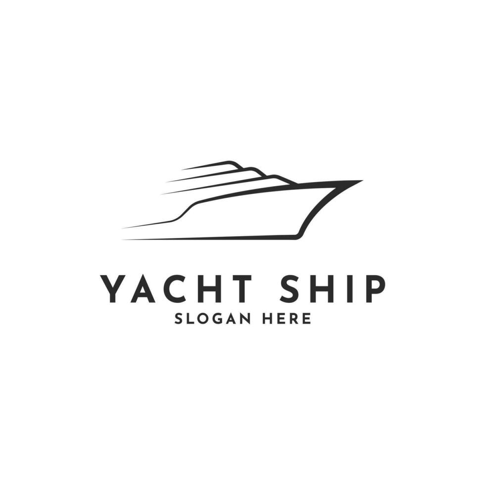 jacht schip vector logo ontwerp concept idee