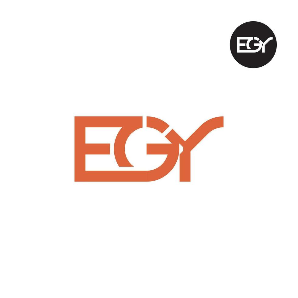 brief egy monogram logo ontwerp vector