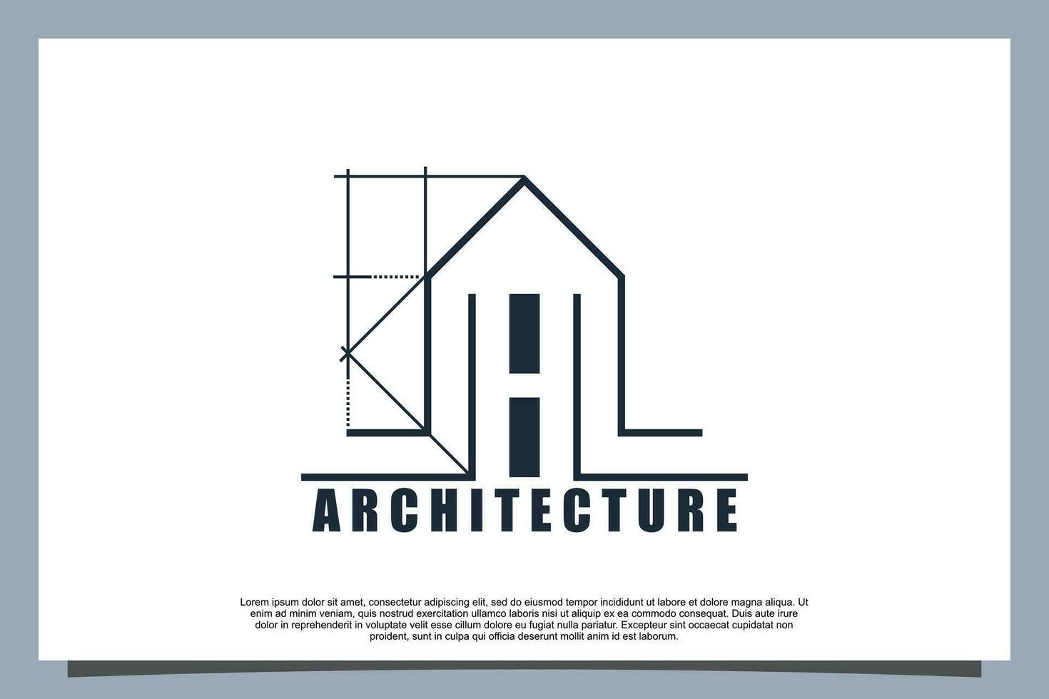 architectuur en bouw huis logo ontwerp met een modern concept vector