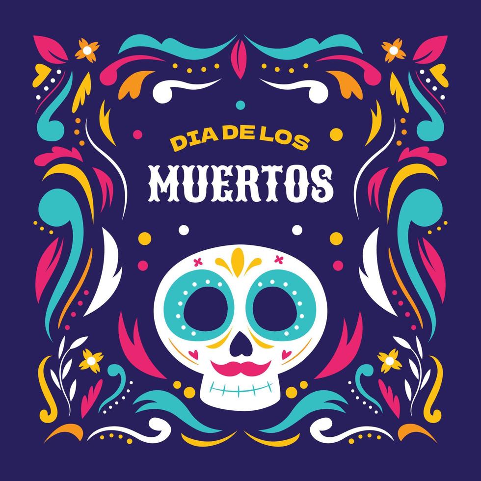 dia de los muertos achtergrond vector