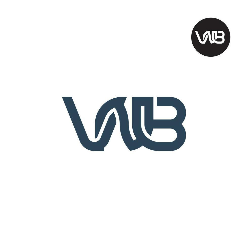 brief vnb monogram logo ontwerp vector