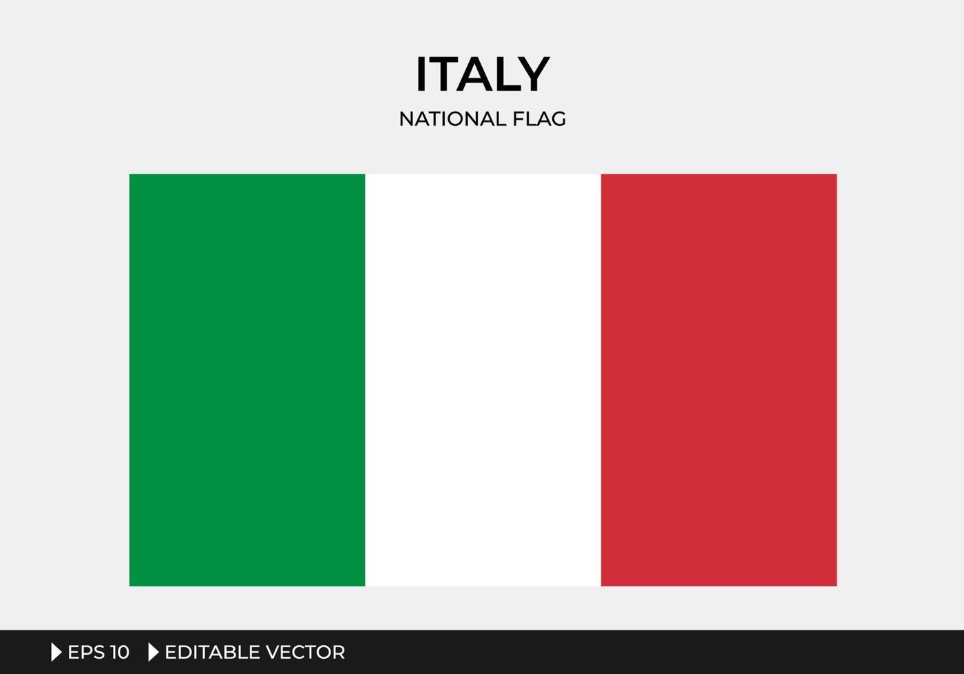 illustratie van de nationale vlag van italië vector